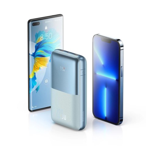 Powerbank Baseus Bipow Pro 20000mAh 22.5W niebieski z kablem USB Typu A - USB Typu C 3A 0.3m (PPBD040303)