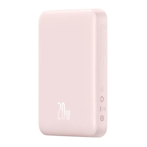 Powerbank Baseus Magnetic Mini 10000mAh 20W (różowy)