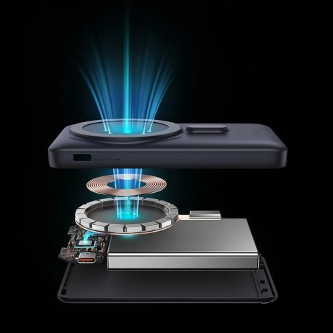 Powerbank z bezprzewodowym ładowaniem MagSafe Baseus Magnetic Bracket 10000mAh 20W + kabel USB Typ C Baseus Xiaobai Series 60W 0