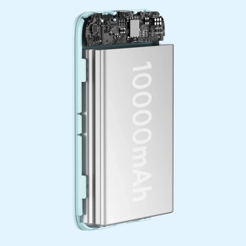 Powerbank z szybkim ładowaniem Baseus Magnetic Mini 10000mAh 20W biały + kabel Typ-C - Typ-C 60W(20V/3A) 0,5m biały (PPCX030002)