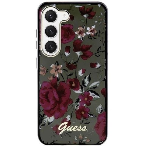 Etui Guess GUHCS23MHCFWSA do Samsung Galaxy S23+ Plus S916 zielony/kaki hardcase Flower Collection