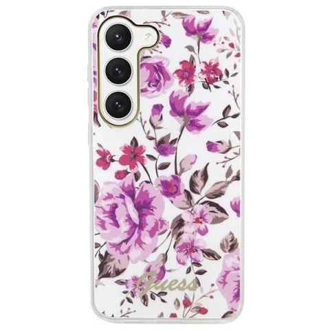 Etui Guess GUHCS23MHCFWST do Samsung Galaxy S23+ Plus S916 biały/white hardcase Flower Collection