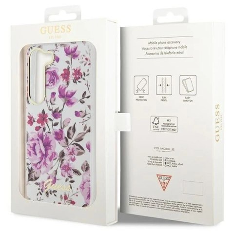 Etui Guess GUHCS23MHCFWST do Samsung Galaxy S23+ Plus S916 biały/white hardcase Flower Collection