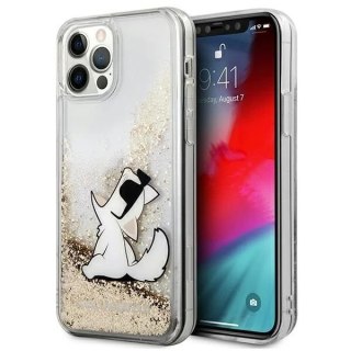 Etui ochronne na telefon Karl Lagerfeld KLHCP12MGCFD do Apple iPhone 12 /12 Pro 6,1" złoty/gold hardcase Liquid Glitter Choupet
