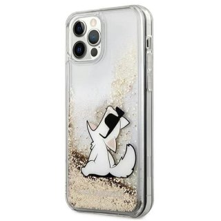 Etui ochronne na telefon Karl Lagerfeld KLHCP12MGCFD do Apple iPhone 12 /12 Pro 6,1" złoty/gold hardcase Liquid Glitter Choupet