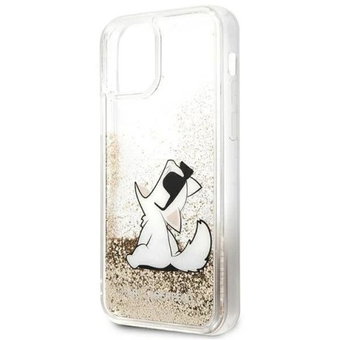 Etui ochronne na telefon Karl Lagerfeld KLHCP12MGCFD do Apple iPhone 12 /12 Pro 6,1" złoty/gold hardcase Liquid Glitter Choupet