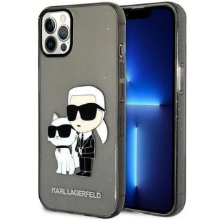 Etui ochronne na telefon Karl Lagerfeld KLHCP12MHNKCTGK do Apple iPhone 12 /12 Pro 6,1" czarny/black hardcase Gliter Karl&Choupe
