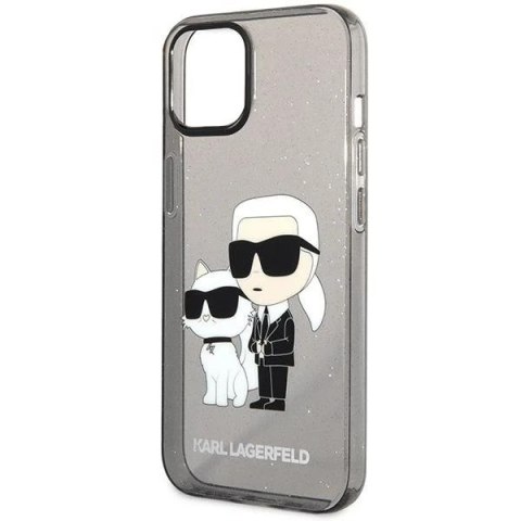 Etui ochronne na telefon Karl Lagerfeld KLHCP12MHNKCTGK do Apple iPhone 12 /12 Pro 6,1" czarny/black hardcase Gliter Karl&Choupe