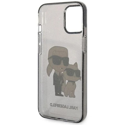 Etui ochronne na telefon Karl Lagerfeld KLHCP12MHNKCTGK do Apple iPhone 12 /12 Pro 6,1" czarny/black hardcase Gliter Karl&Choupe