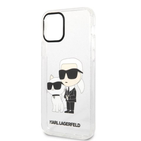 Etui ochronne na telefon Karl Lagerfeld KLHCP12MHNKCTGT do Apple iPhone 12 /12 Pro 6,1" transparent hardcase Gliter Karl&Choupet