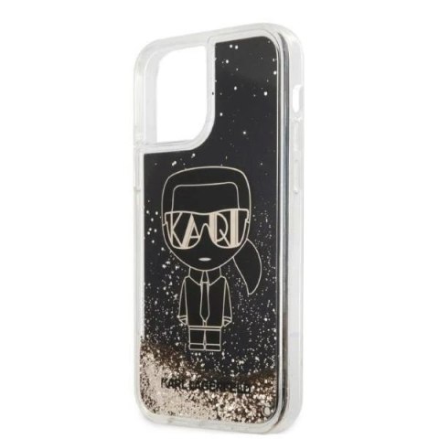 Etui ochronne na telefon Karl Lagerfeld KLHCP12MLGGKBK do Apple iPhone 12 /12 Pro 6,1" czarny/black hardcase Liquid Glitter Gats