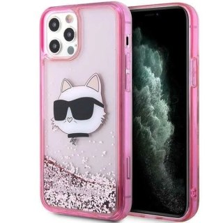 Etui ochronne na telefon Karl Lagerfeld KLHCP12MLNCHCP do Apple iPhone 12 /12 Pro 6,1" różowy/pink hardcase Glitter Choupette He