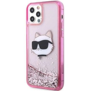 Etui ochronne na telefon Karl Lagerfeld KLHCP12MLNCHCP do Apple iPhone 12 /12 Pro 6,1" różowy/pink hardcase Glitter Choupette He