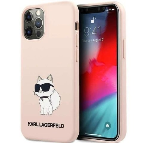 Etui ochronne na telefon Karl Lagerfeld KLHCP12MSNCHBCP do Apple iPhone 12 /12 Pro 6,1" hardcase różowy/pink Silicone Choupette