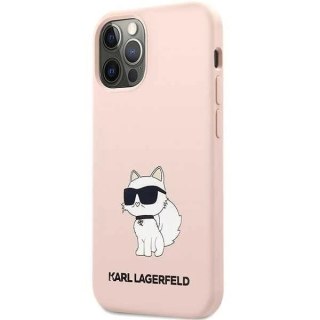 Etui ochronne na telefon Karl Lagerfeld KLHCP12MSNCHBCP do Apple iPhone 12 /12 Pro 6,1" hardcase różowy/pink Silicone Choupette