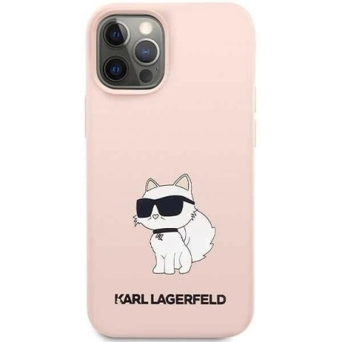 Etui ochronne na telefon Karl Lagerfeld KLHCP12MSNCHBCP do Apple iPhone 12 /12 Pro 6,1" hardcase różowy/pink Silicone Choupette