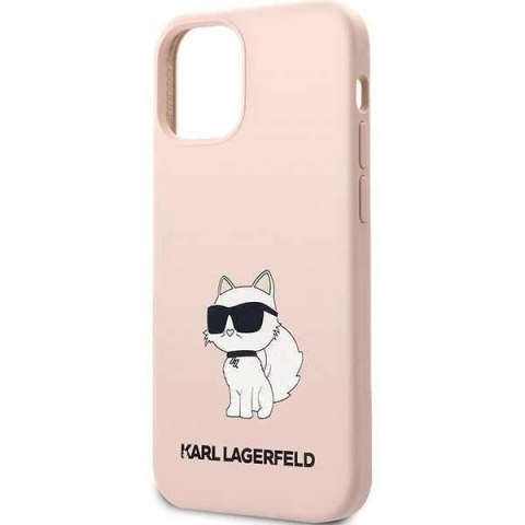 Etui ochronne na telefon Karl Lagerfeld KLHCP12MSNCHBCP do Apple iPhone 12 /12 Pro 6,1" hardcase różowy/pink Silicone Choupette