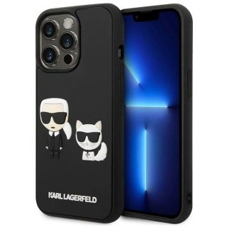Etui ochronne na telefon Karl Lagerfeld KLHCP14L3DRKCK do Apple iPhone 14 Pro 6,1" czarny/black hardcase Karl&Choupette Ikonik 3
