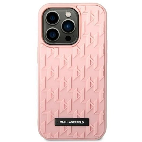 Etui ochronne na telefon Karl Lagerfeld KLHCP14LRUPKLPP do Apple iPhone 14 Pro 6,1" hardcase różowy/pink 3D Monogram