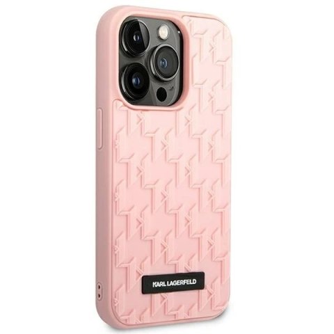 Etui ochronne na telefon Karl Lagerfeld KLHCP14LRUPKLPP do Apple iPhone 14 Pro 6,1" hardcase różowy/pink 3D Monogram