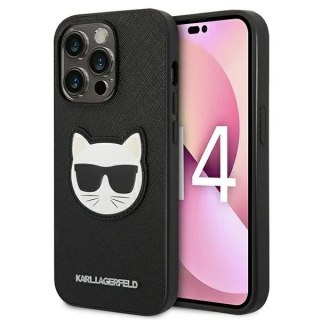 Etui ochronne na telefon Karl Lagerfeld KLHCP14LSAPCHK do Apple iPhone 14 Pro 6,1" hardcase czarny/black Saffiano Choupette Head