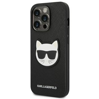 Etui ochronne na telefon Karl Lagerfeld KLHCP14LSAPCHK do Apple iPhone 14 Pro 6,1" hardcase czarny/black Saffiano Choupette Head
