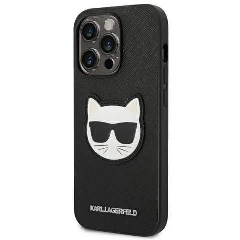 Etui ochronne na telefon Karl Lagerfeld KLHCP14LSAPCHK do Apple iPhone 14 Pro 6,1" hardcase czarny/black Saffiano Choupette Head
