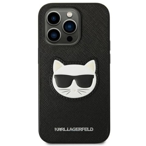 Etui ochronne na telefon Karl Lagerfeld KLHCP14LSAPCHK do Apple iPhone 14 Pro 6,1" hardcase czarny/black Saffiano Choupette Head