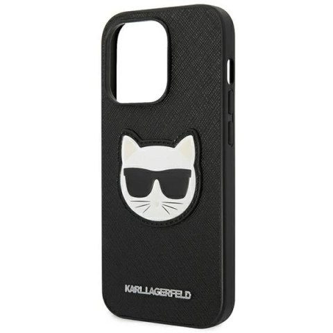 Etui ochronne na telefon Karl Lagerfeld KLHCP14LSAPCHK do Apple iPhone 14 Pro 6,1" hardcase czarny/black Saffiano Choupette Head