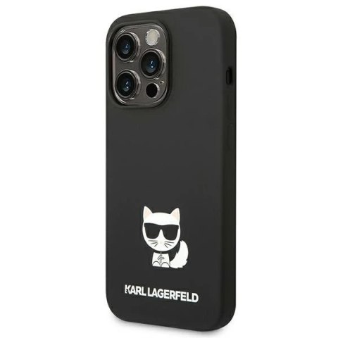Etui ochronne na telefon Karl Lagerfeld KLHCP14LSLCTBK do Apple iPhone 14 Pro 6,1" hardcase czarny/black Silicone Choupette Body