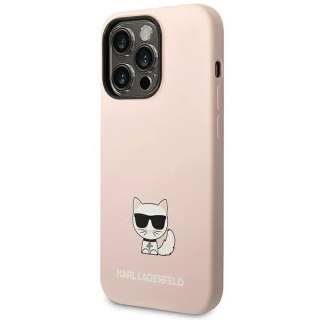 Etui ochronne na telefon Karl Lagerfeld KLHCP14LSLCTPI do Apple iPhone 14 Pro 6,1" hardcase jasnoróżowy/light pink Silicone Chou