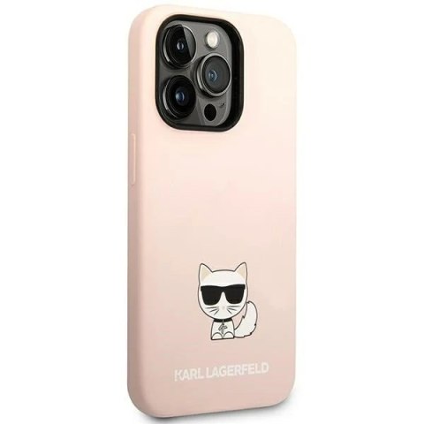 Etui ochronne na telefon Karl Lagerfeld KLHCP14LSLCTPI do Apple iPhone 14 Pro 6,1" hardcase jasnoróżowy/light pink Silicone Chou