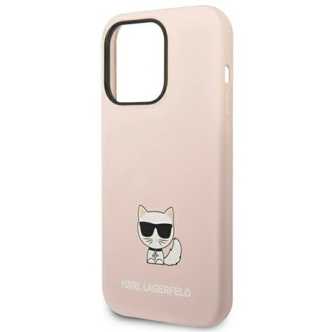 Etui ochronne na telefon Karl Lagerfeld KLHCP14LSLCTPI do Apple iPhone 14 Pro 6,1" hardcase jasnoróżowy/light pink Silicone Chou