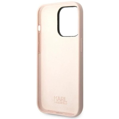 Etui ochronne na telefon Karl Lagerfeld KLHCP14LSLCTPI do Apple iPhone 14 Pro 6,1" hardcase jasnoróżowy/light pink Silicone Chou