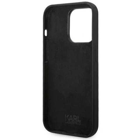 Etui ochronne na telefon Karl Lagerfeld KLHCP14LSLKHBK do Apple iPhone 14 Pro 6,1" hardcase czarny/black Silicone Karl`s Head