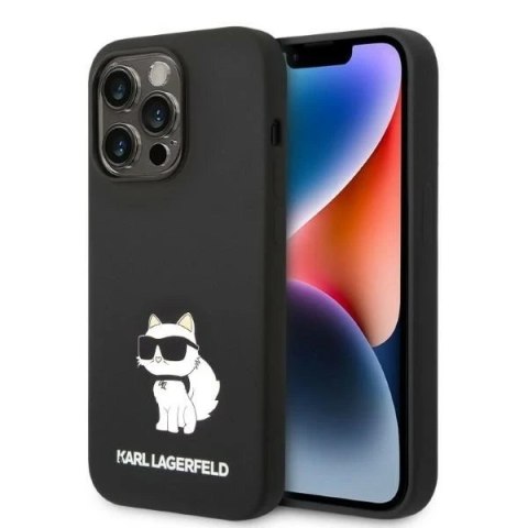 Etui ochronne na telefon Karl Lagerfeld KLHCP14LSNCHBCK do Apple iPhone 14 Pro 6,1" hardcase czarny/black Silicone Choupette