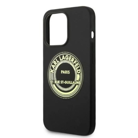 Etui ochronne na telefon Karl Lagerfeld KLHCP14LSRSGRCK do Apple iPhone 14 Pro 6,1" hardcase czarny/black Silicone RSG