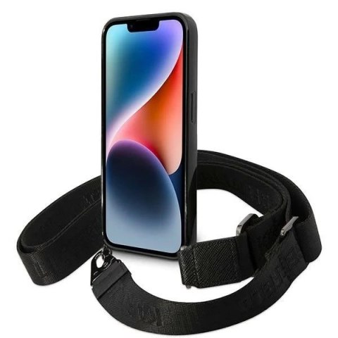 Etui ochronne na telefon Karl Lagerfeld KLHCP14LSTSTP do Apple iPhone 14 Pro 6,1" hardcase różowy/pink Color Stripes Strap