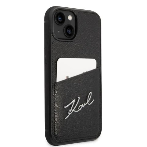 Etui ochronne na telefon Karl Lagerfeld KLHCP14MCSSK do Apple iPhone 14 Plus 6,7" hardcase czarny/black Signature Logo Cardslot
