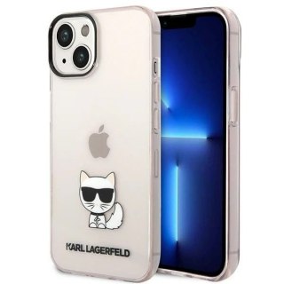 Etui ochronne na telefon Karl Lagerfeld KLHCP14MCTTRI do Apple iPhone 14 Plus 6,7" hardcase różowy/pink Transparent Choupette Bo