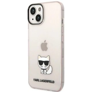 Etui ochronne na telefon Karl Lagerfeld KLHCP14MCTTRI do Apple iPhone 14 Plus 6,7" hardcase różowy/pink Transparent Choupette Bo