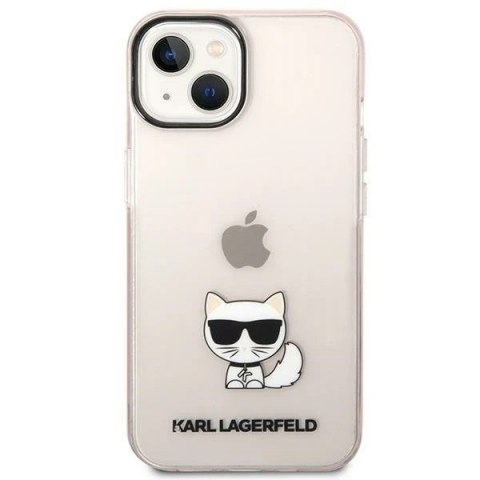 Etui ochronne na telefon Karl Lagerfeld KLHCP14MCTTRI do Apple iPhone 14 Plus 6,7" hardcase różowy/pink Transparent Choupette Bo