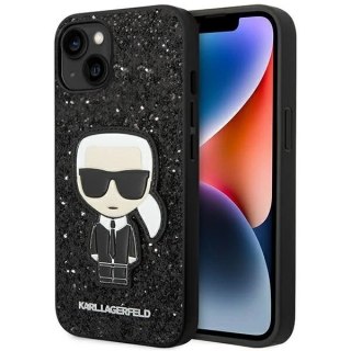 Etui ochronne na telefon Karl Lagerfeld KLHCP14SGFKPK do Apple iPhone 14 6,1" hardcase czarny/black Glitter Flakes Ikonik