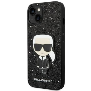Etui ochronne na telefon Karl Lagerfeld KLHCP14SGFKPK do Apple iPhone 14 6,1" hardcase czarny/black Glitter Flakes Ikonik