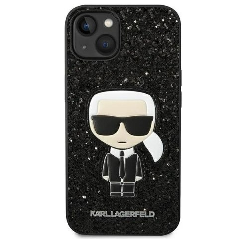 Etui ochronne na telefon Karl Lagerfeld KLHCP14SGFKPK do Apple iPhone 14 6,1" hardcase czarny/black Glitter Flakes Ikonik