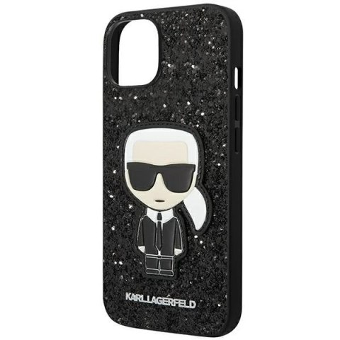 Etui ochronne na telefon Karl Lagerfeld KLHCP14SGFKPK do Apple iPhone 14 6,1" hardcase czarny/black Glitter Flakes Ikonik