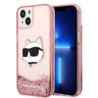Etui ochronne na telefon Karl Lagerfeld KLHCP14SLNCHCP do Apple iPhone 14 6,1" różowy/pink hardcase Glitter Choupette Head