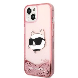 Etui ochronne na telefon Karl Lagerfeld KLHCP14SLNCHCP do Apple iPhone 14 6,1" różowy/pink hardcase Glitter Choupette Head