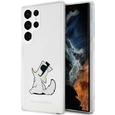 Etui ochronne na telefon Karl Lagerfeld KLHCS23LCFNRC do Samsung Galaxy S23 Ultra S918 transparent hardcase Choupette Fun