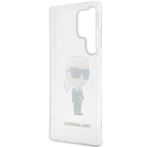 Etui ochronne na telefon Karl Lagerfeld KLHCS23LHNIKTCT do Samsung Galaxy S23 Ultra S918 transparent hardcase Ikonik Karl Lagerf